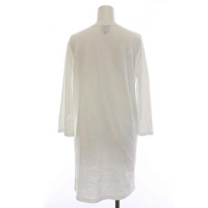 Alexander McQueen 2015年製 ロゴ オーバーサイズ Tシャツ ロング ビジュー 七分袖 M 白 ホワイト