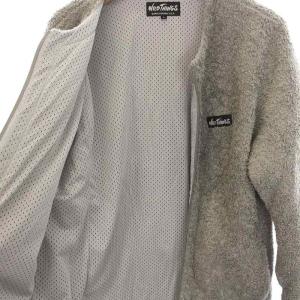 WILDTHINGS POLARTEC ノーカラー フリースジャケット ボア ジップアップ アウター L グレー