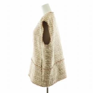 Drawer ファンシーツイードノースリーブトップス 36 ベージュ