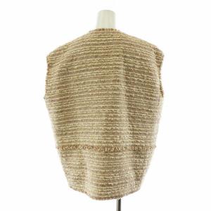 Drawer ファンシーツイードノースリーブトップス 36 ベージュ