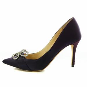 JIMMY CHOO ブラック ポインテッドトゥヒール 37 JIMMY CHOO ジミーチュウ ポインテッドトゥ パンプス 37 黒