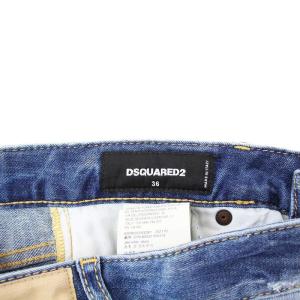 DSQUARED2 21AW JENNIFER JEANS デニムパンツ ジーンズ ダメージ加工 ボタンフライ ローライズ 36 S 青 ブルー