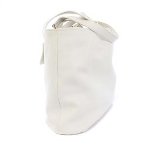 HIROFU トートバッグ ハンドバッグ 2WAY レザー 白 ホワイト