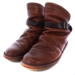 trippen Bomb ショートブーツ ベルト レザー 25cm 茶 ブラウン