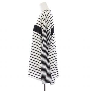 ENFOLD 24SS LINE PULLOVER Tシャツ カットソー 長袖 ボーダー 38 M 黒 白 ブラック ホワイト