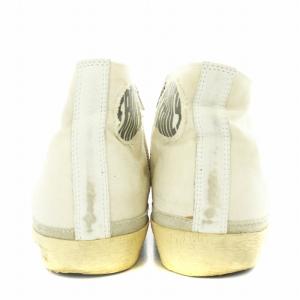 GOLDEN GOOSE FRANCY ハイカット スニーカー シューズ サイドジップ USED加工 37 ホワイト