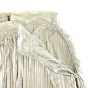 MOTHER 23SS スカート ロング マキシ プリーツ S シルバー