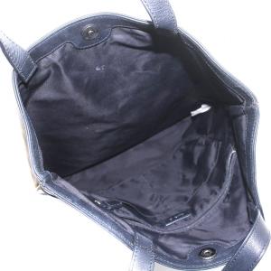 agnes b. トートバッグ カウレザー エンボスロゴ 黒 ブラック