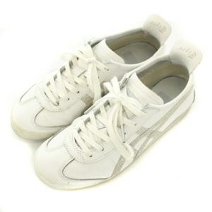 Onitsuka Tiger MEXICO 66 メキシコ66 ローカットスニーカー シューズ レザー グリッター US4.5 23cm 白 ホワイト シルバー