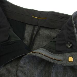 Deuxieme Classe フラノankleパンツ スラックス ジップフライ ウール 36 S グレー 17030500708030