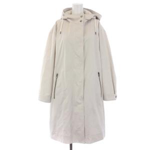 コットンポプリン モッズコート ロング フード ジップアップ 1 S ライトグレー 578-3112001