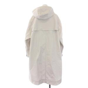 MARGARET HOWELL コットンポプリン モッズコート ロング フード ジップアップ 1 S ライトグレー 578-3112001