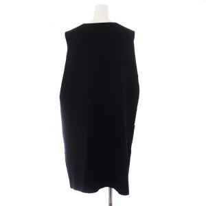 Spick&Span 23SS C/Rニットベスト ロング Vネック 黒 ブラック