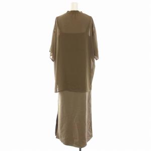 Ameri VINTAGE 23SS 2PIECES FLOWER LAYERED DRESS コンビワンピース ロング 花柄 キャミソールワンピース