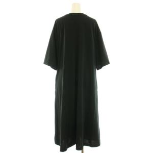 THE NORTH FACE ショートスリーブワンピースクルー ミモレ ロング 半袖 ロゴ 刺繍 ワンポイント L 黒 ブラック NTW32131R