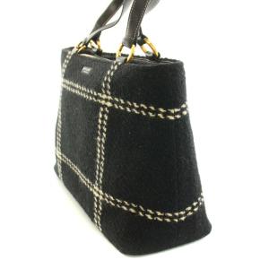 kate spade new york NEWYORK ハンドバッグ トートバッグ ツイード チェック柄 黒 ブラック タグ付き
