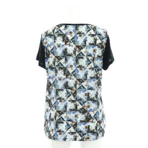 Paul Smith BLACK セットアップ パンツ 半袖カットソー プルオーバー テーパードパンツ イージー ジョガー 総柄 M マルチカラー