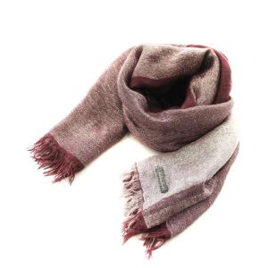ストール フリンジ ラメ ボルドー