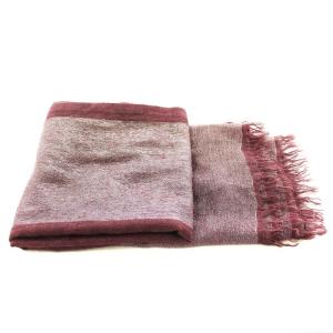 Faliero Sarti ストール フリンジ ラメ ボルドー