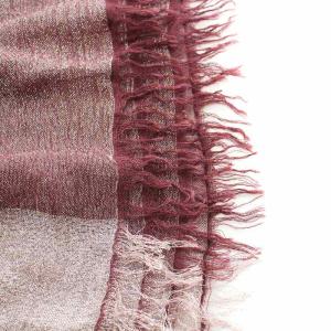 Faliero Sarti ストール フリンジ ラメ ボルドー