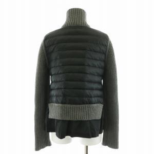 MONCLER MAGLIONE TRICOT CARDIGAN S グレー ブラック A20939470200