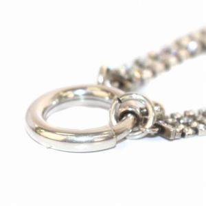 ISABEL MARANT Crystal-embellished necklace ネックレス ストーン シルバー色