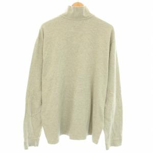 POLO RALPH LAUREN スウェット トレーナー ハーフジップ 長袖 エルボーパッチ ポニー刺繍 XXL グレー 紺 ネイビー