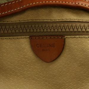 CELINE マカダム柄 ショルダーバッグ ハンドバッグ トートバッグ レザー ベージュ ブラウン