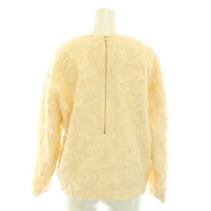 AKIRANAKA カットソー ニット セーター ラウンドネック 長袖 ウール 36 S アイボリー