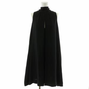 オールインワン サロペット ノースリーブ ショートパンツ ハーフパンツ バックリボン シルク 絹 2 S 黒 ブラック