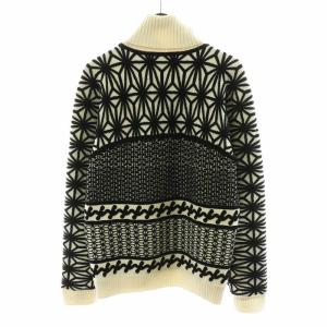 DSQUARED2 ニット セーター 長袖 タートルネック ウール カシミヤ混 M 白 ホワイト 黒 ブラック