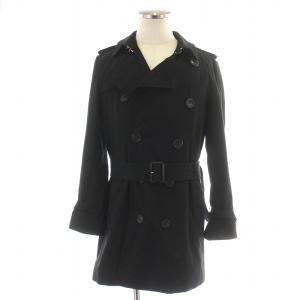 BURBERRY LONDON トレンチコート スプリング ダブル ミドル ベルト 44 XS 黒 ブラック