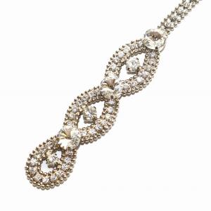 GRACE CONTINENTAL 22SS ラインストーンスワロラリエット ネックレス シルバー色