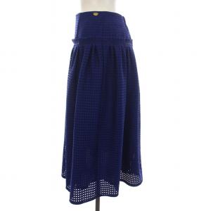 TOCCA 24SS BEACH VOLLEYBALL ビーチバレーボール フレアスカート ひざ丈 0 S 青 ブルー