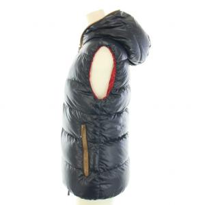 DUVETICA フェベ FEBE ダウンベスト アウター フード 38 S 紺 ネイビー 赤 レッド