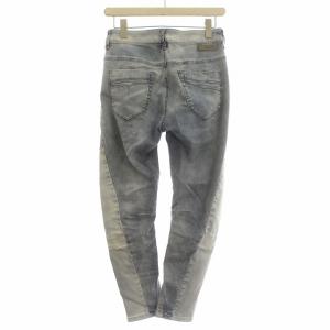 DIESEL デニムパンツ FAYZA-C-NE 立体裁断 ブリーチ加工 23 青 ブルー