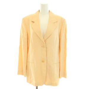 Max Mara テーラードジャケット シングル 2B ノーベント 白タ ヴィンテージ 麻 リネン 38 S ベージュ