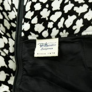 Ron Herman 21AW フレアスカート ミモレ ロング 総柄 XS 黒 ブラック 白 ホワイト /AN18