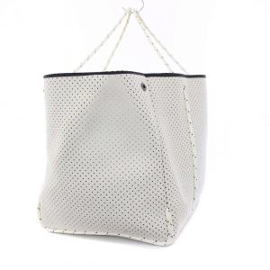 STATE OF ESCAPE ネオプレン トートバッグ ハンドバッグ ポーチ付き 白 ホワイト