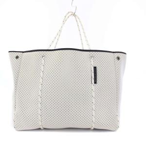 STATE OF ESCAPE ネオプレン トートバッグ ハンドバッグ ポーチ付き 白 ホワイト