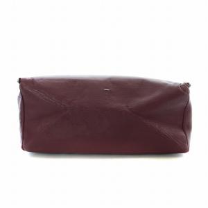 Martin Margiela 11 クラッチバッグ セカンドバッグ ポーチ がま口 ボックス型 レザー ボルドー /AQ