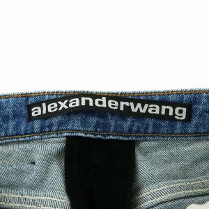 alexanderwang デニムパンツ ジーンズ ジーパン バックジップ 25 S 水色 ライトブルー