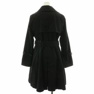 BURBERRY BLUE LABEL トレンチコート ロング丈 裏地チェック ライナー付き ベルト付き 36 S 黒 ブラック