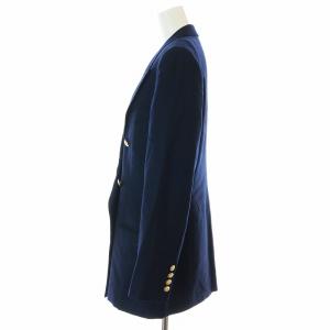 burberrys ヴィンテージ テーラードジャケット ブレザー ダブル 金ボタン ウール カシミヤ 9AR ネイビー