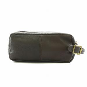 PORTER 吉田カバン WITH POUCH クラッチバッグ セカンドバッグ レザー 茶 ブラウン