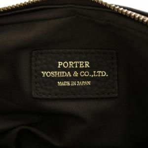 PORTER 吉田カバン WITH POUCH クラッチバッグ セカンドバッグ レザー 茶 ブラウン