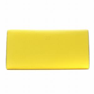 FENDI ピーカブー 長財布 小銭入れあり レザー イエロー