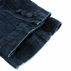 EVISU 山根ジーンズ テーラードジャケット シングル デニム地 40 L 紺 ネイビー