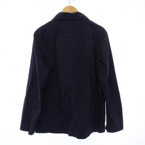 DANTON タグ付き 丸襟ブルゾン ラウンドカラージャケット シングル 42 L 紺 ネイビー JD-8715 DUK