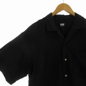 HELLY HANSEN S/S Bask Shirts バスクシャツ ナイロン 半袖 L 黒 ブラック HOE42202